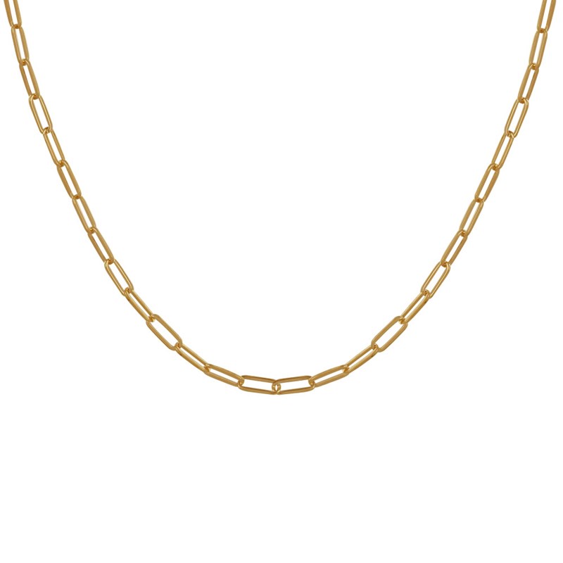 Collier Plaqué Or Mailles Cheval 45cm