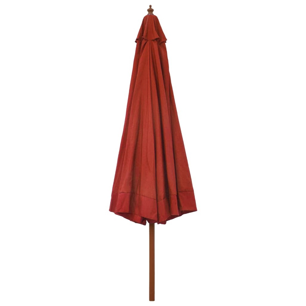 Parasol avec mât en bois 330 cm orange