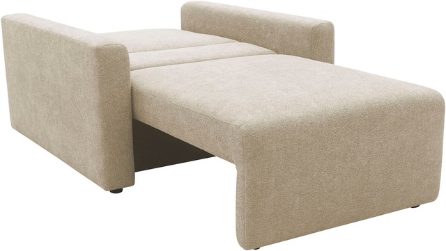 DOMO collection Sessel »Sintra ausklappbar zur Schlaffunktion, mit Rückenkissen« Feinstruktur, beige
