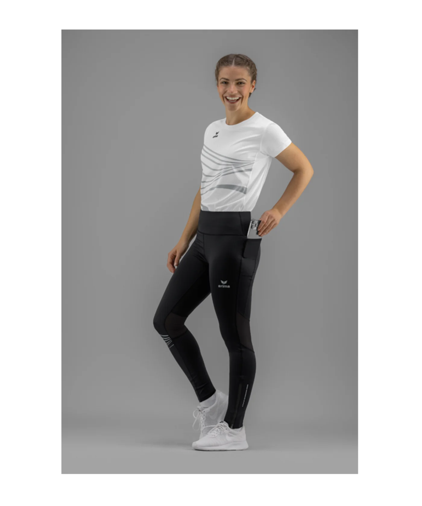 Erima Racing Leggings Damen Schwarz