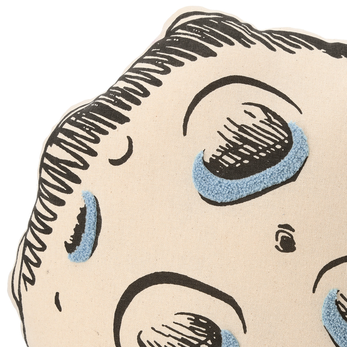 Topolino Figurenkissen Mond creme / hellblau