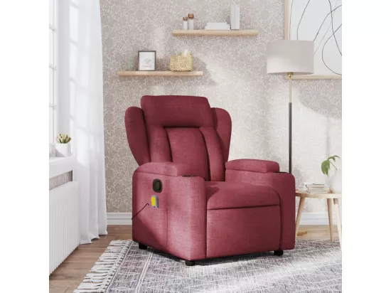 Fauteuil de massage inclinable Rouge bordeaux Tissu