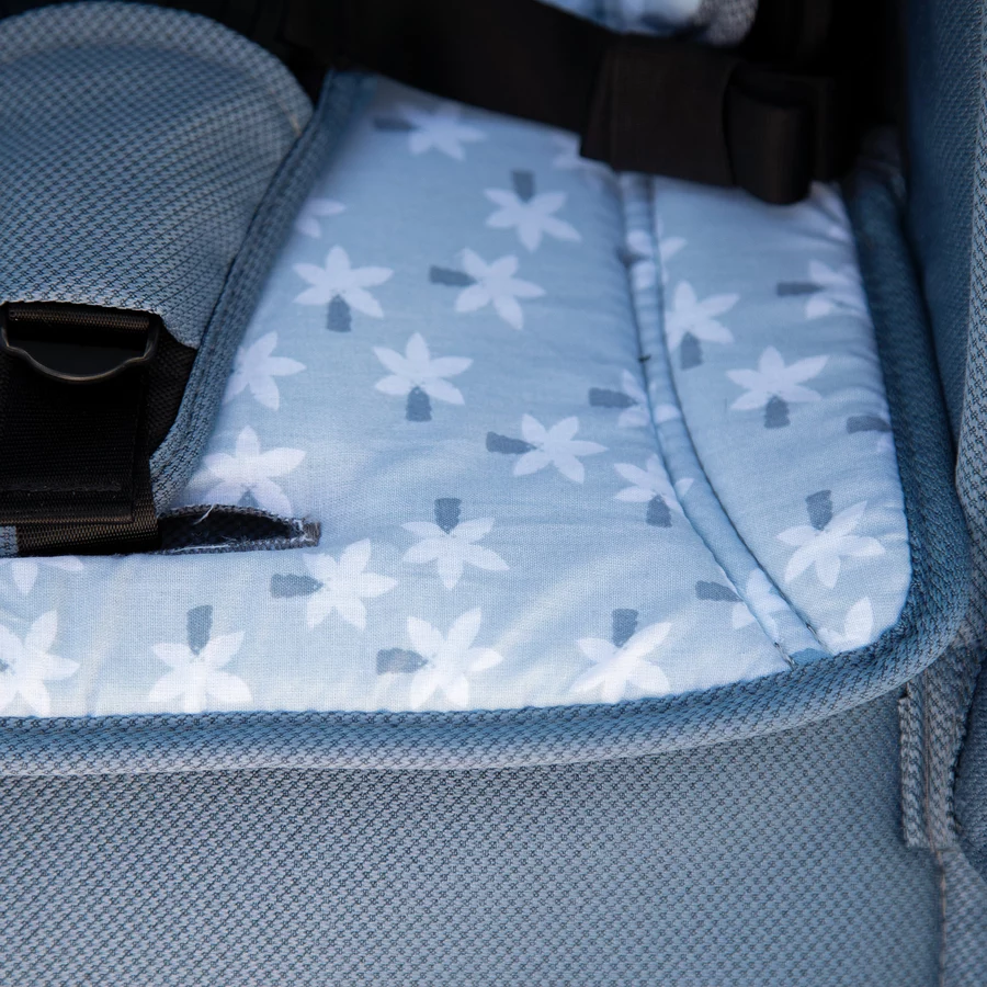 GESSLEIN Kombikinderwagen FX4 Life mit Handbremse, mittelblau  Palme