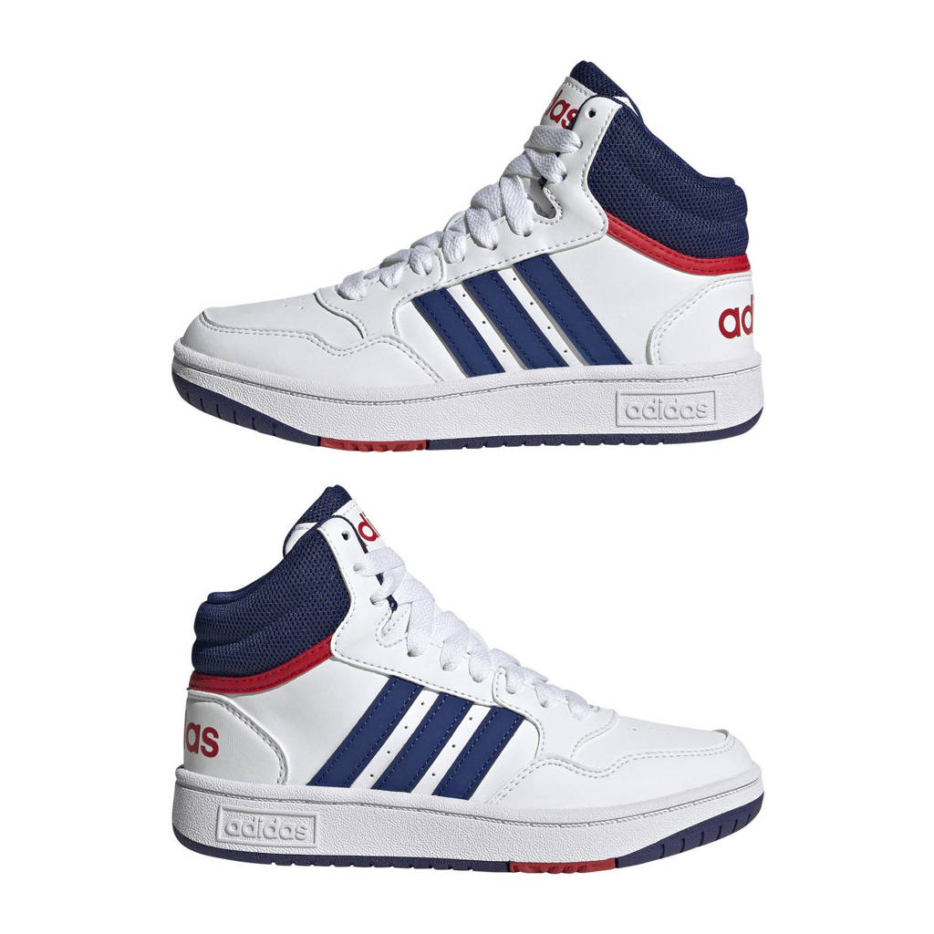 adidas Hoops Mid 3.0 sneakers wit/blauw/rood