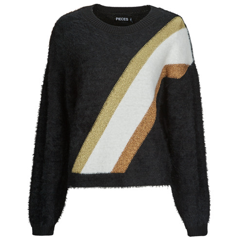 Pieces - PCMILO LS LUREX KNIT KAC FC - Noir