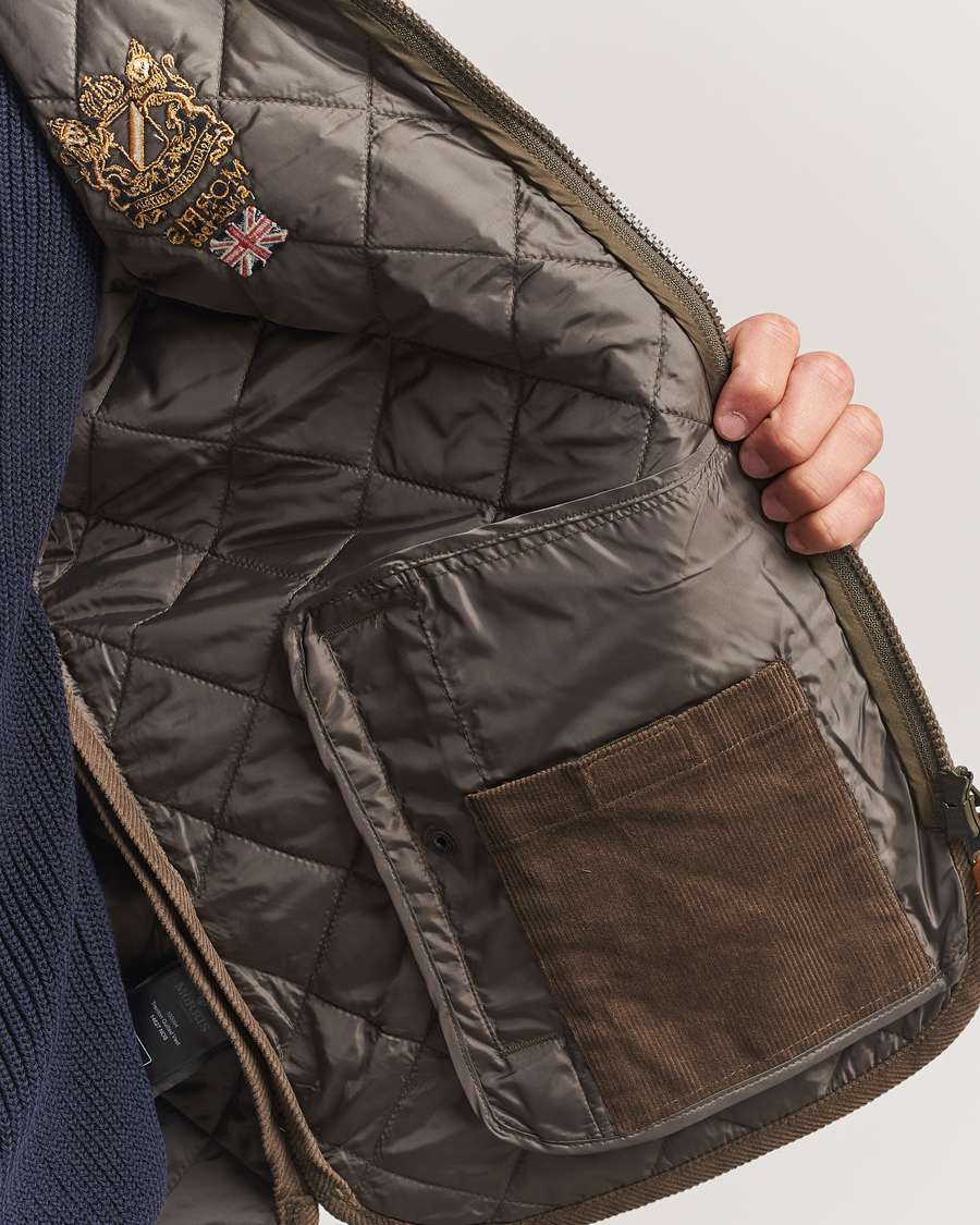 Morris Trenton Quilted Vest Olive