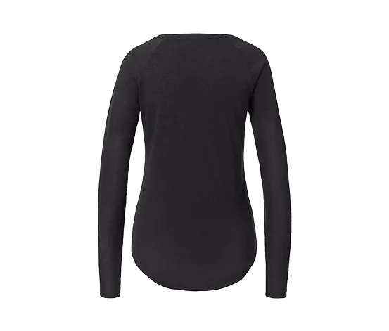 Langarm-Sportshirt, schwarz