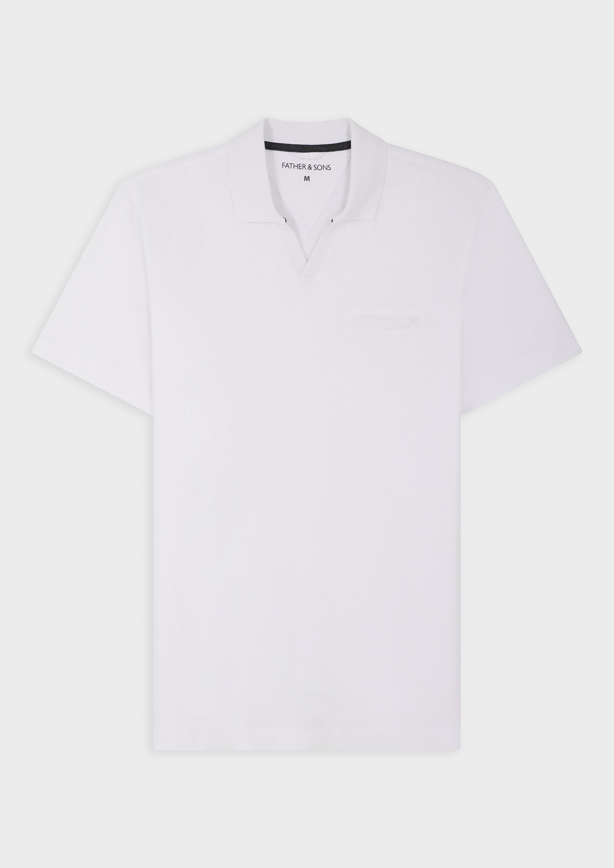 Polo manches courtes Slim en coton et lin unis blancs