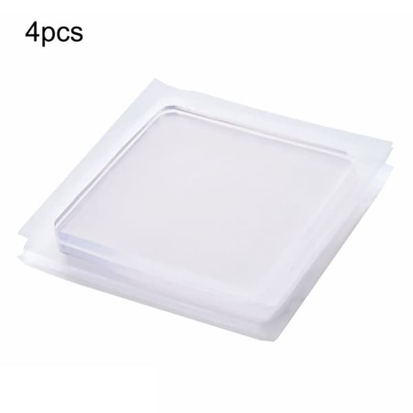 Vibrasjonsplate Silikon 7x7cm 4-pakk