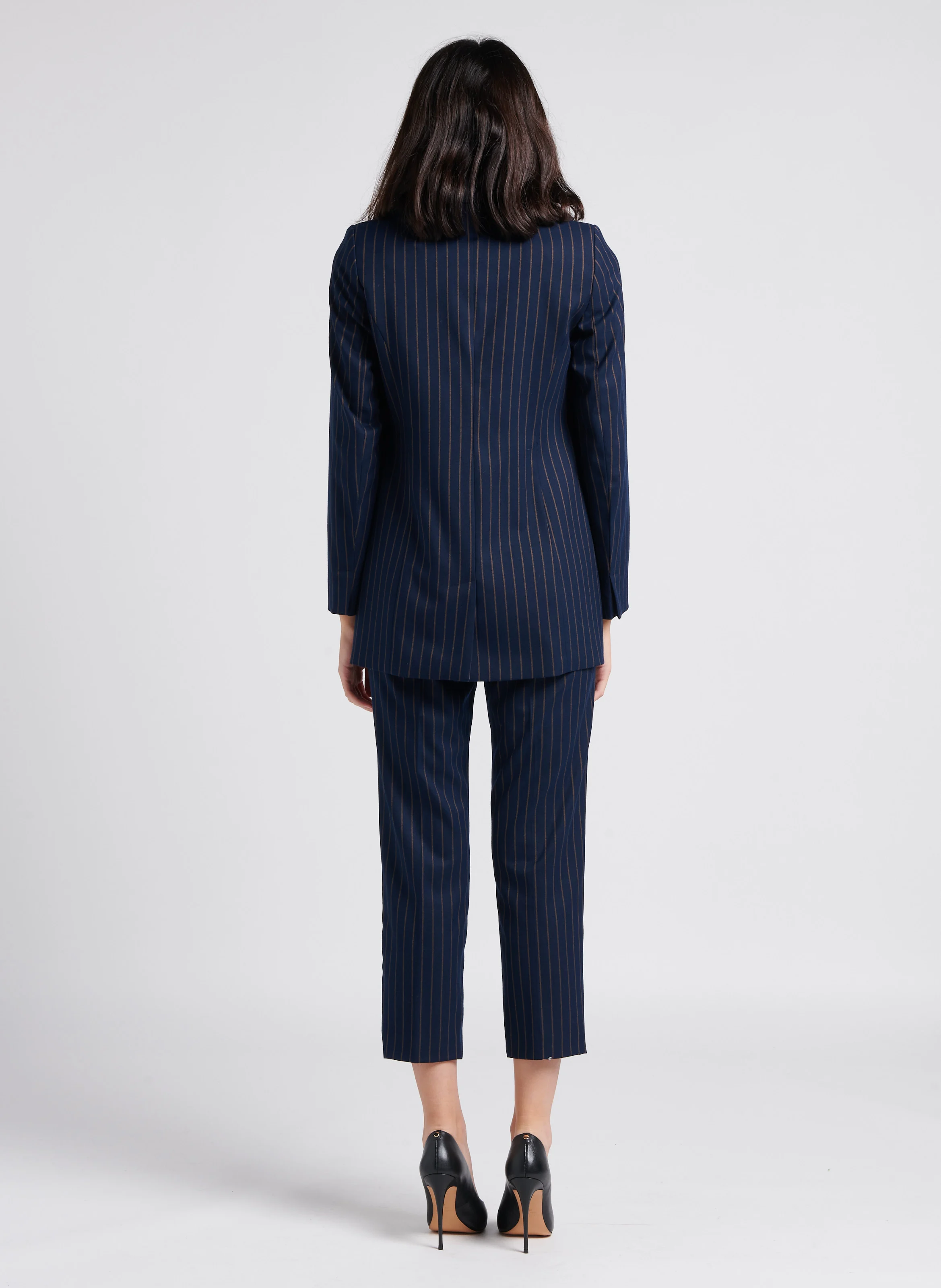 BRASILE - Pantalon carotte rayé en flanelle| Multicolore