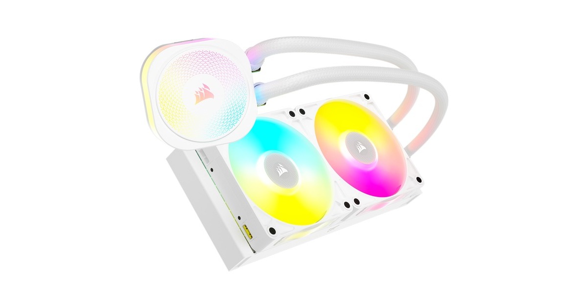 CorsairiCUE LINK TITAN 240 RX RGB White waterkoeling  (Wit, 4-pins PWM fan-connector)