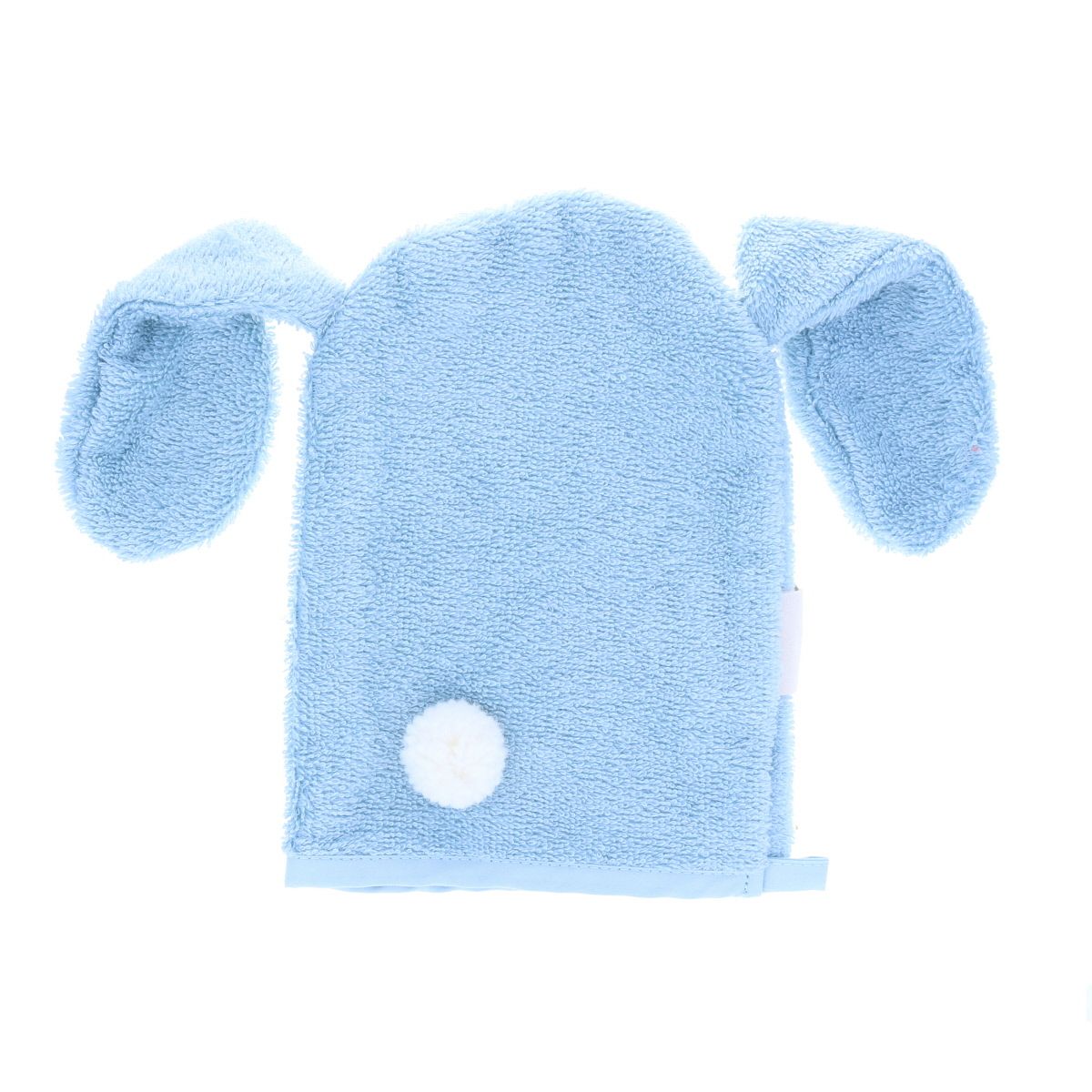 Gant de toilette lapin bleu ciel