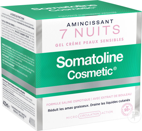Somatoline Cosmetic Amincissant 7 Nuits Ultra Intensif Natural Peau Sensible Pot 400ml