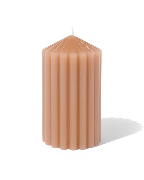 bougie nervurée Ø7x12 naturel