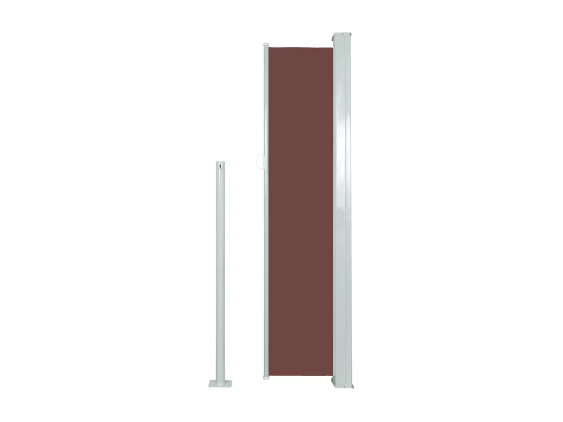 Auvent latéral rétractable de patio 140x300 cm Marron