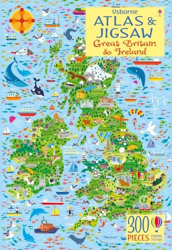 Usborne Atlas & Jigsaw Great Britain & Ireland - Usborne Book and Jigsaw (Paperback)