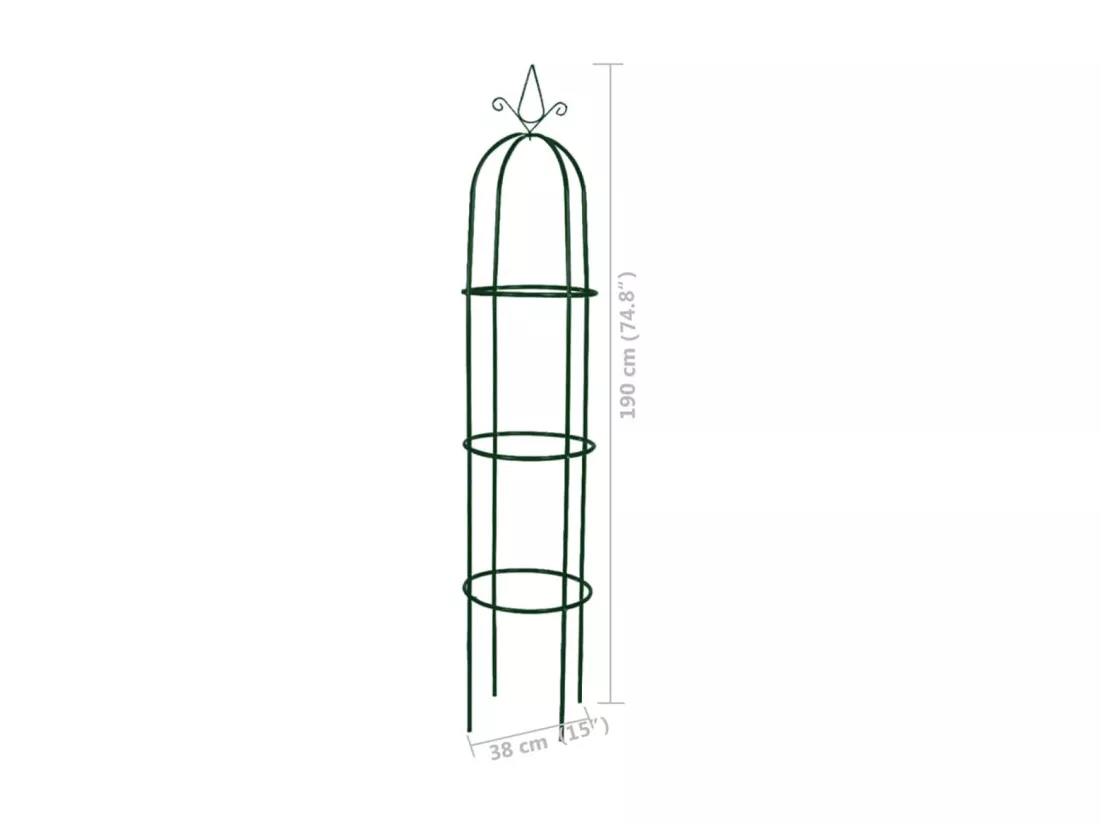 Arche de jardin en forme de tour 2 pcs
