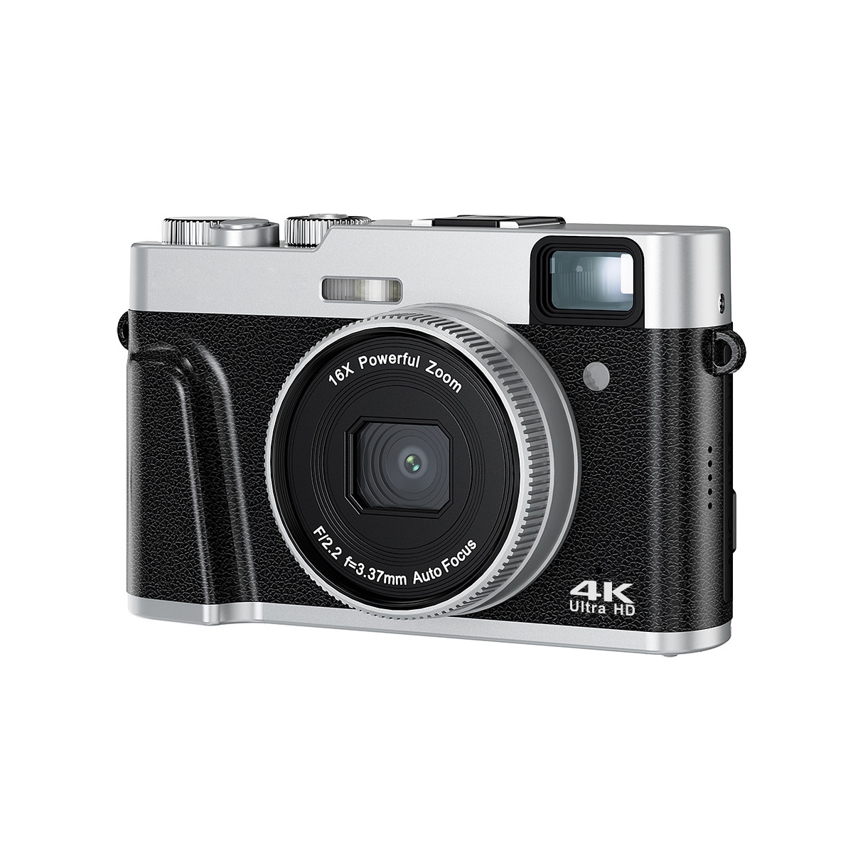 Digitalkamera 4K/48MP/16X Zoom/Autofokus/Søker/Anti-Shake Sort