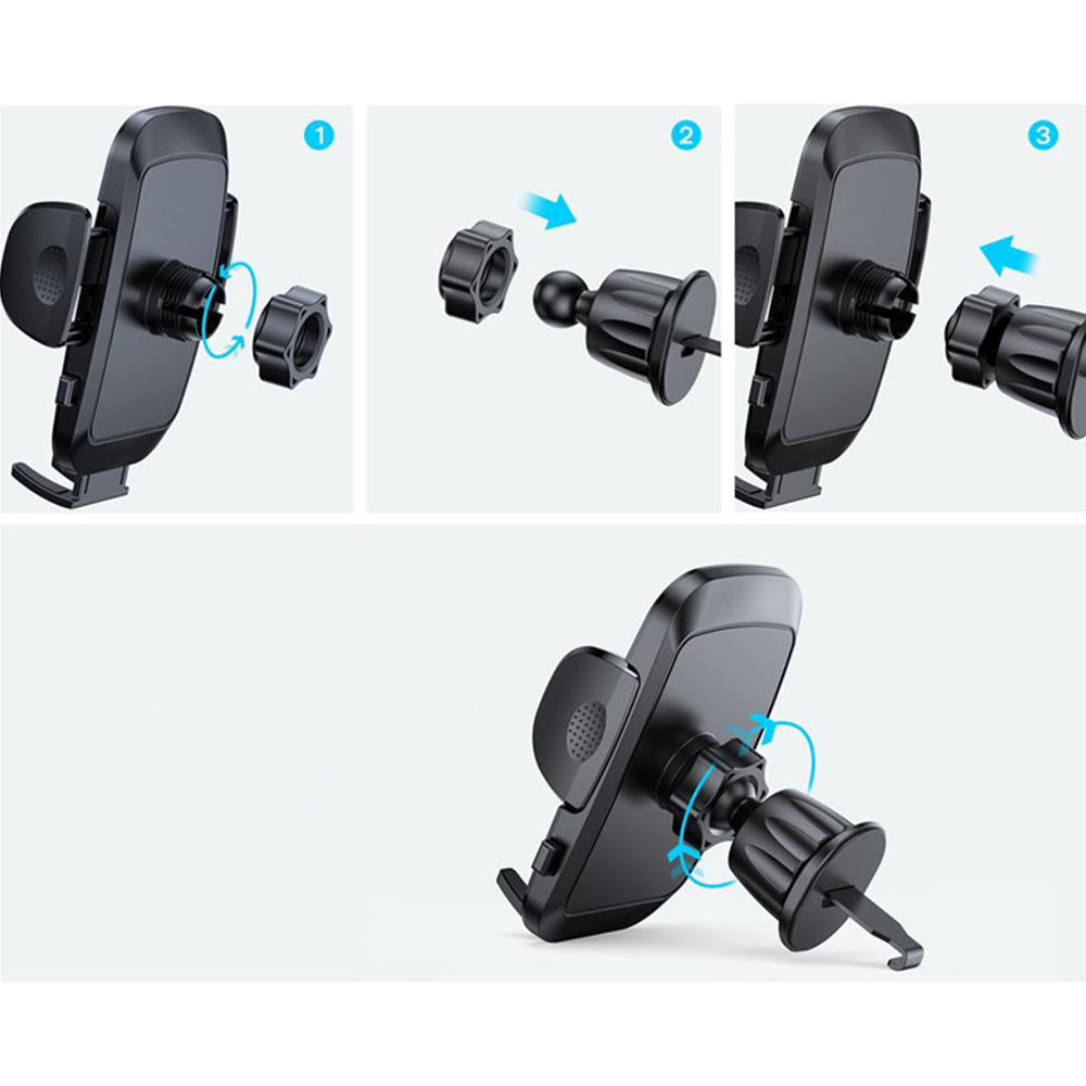 Verstellbare Auto 360° Grad Smartphone Halterung für Air Frame Lüftungsgitter 4.7-6.9