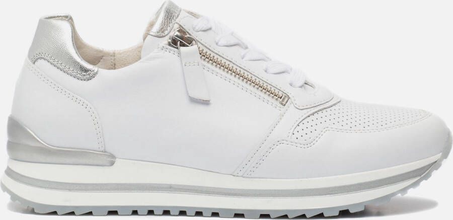 Gabor Witte Zilveren Leren Sport Basket Multicolor Dames