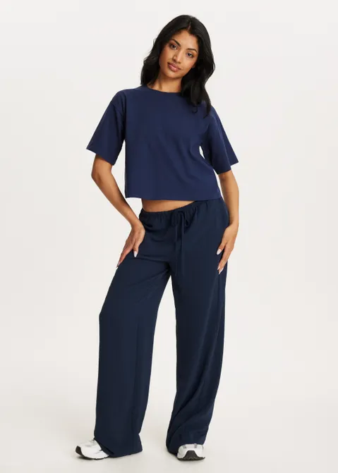 T-shirt met koord blauw (BLW.D)