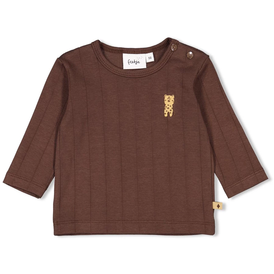 Feetje Langarmshirt Tiny Roar Braun