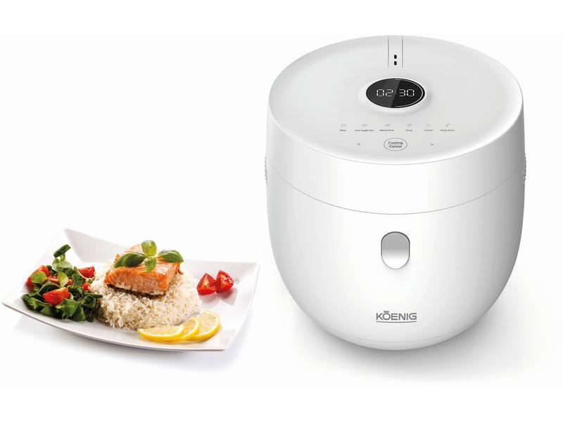 Koenig Multikocher Low Carb 1 l Reiskocher mit LED-Display