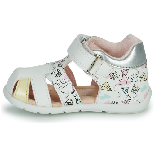 Geox - B ELTHAN GIRL - Blanc / Rose / Jaune