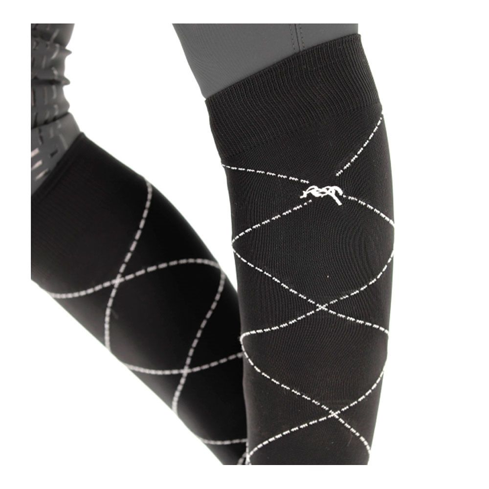 Pénélope LUXE - Chaussettes Femme noir/rayé bleu/blanc/rouge