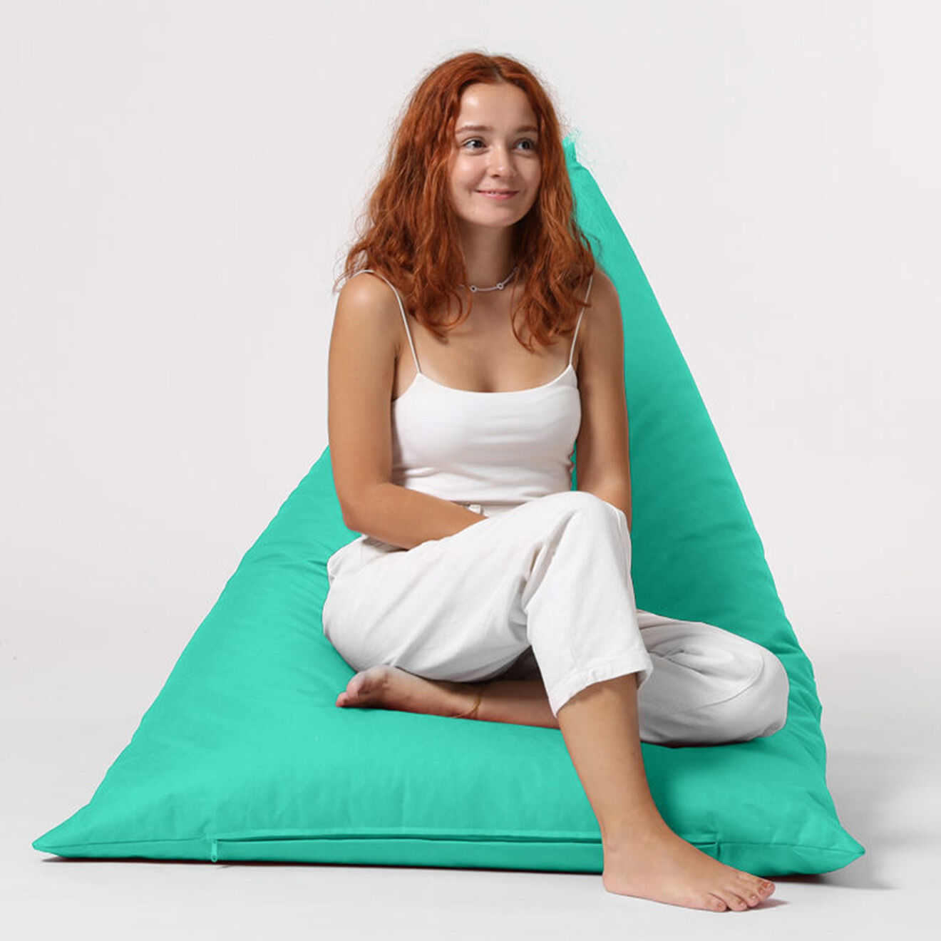 Homitis Pouf Pyramid turquoise - 145x35x90 cm
