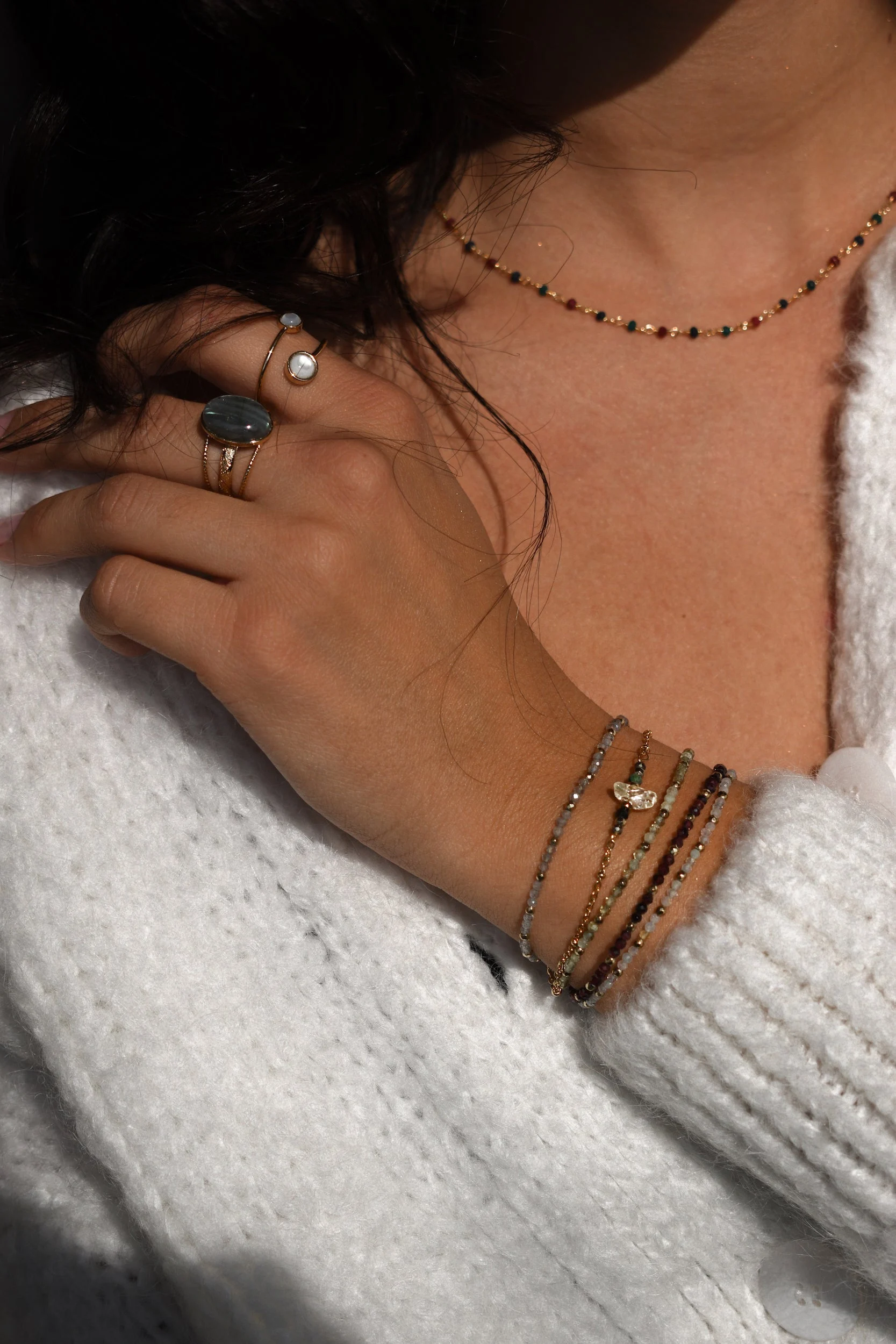 JOE - Bracelet grenat | Bleu