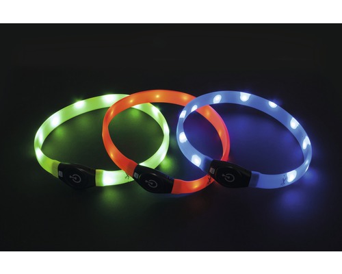 Karlie Visio siliconen lichtgevende halsband, 65 cm, geel