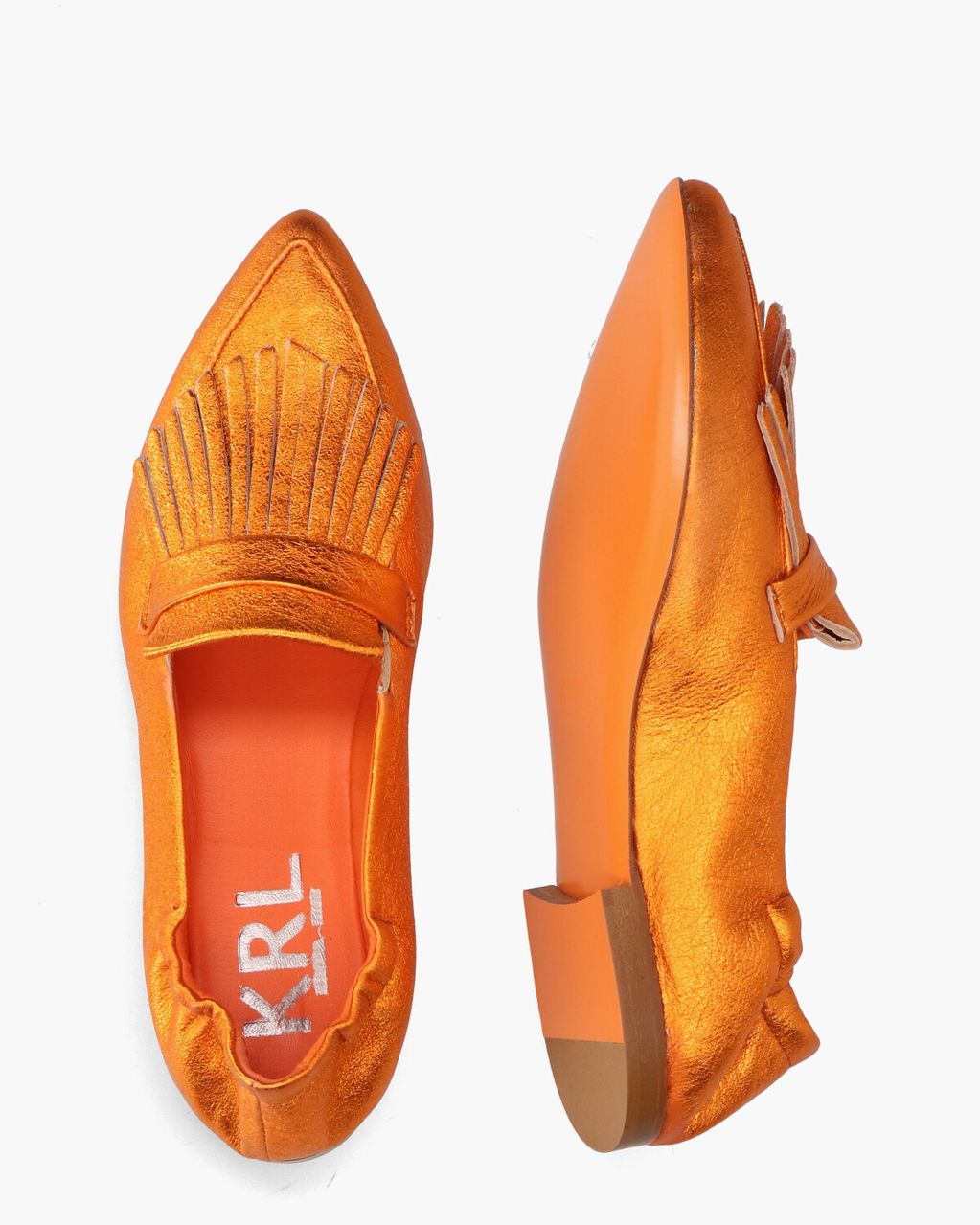 Kroll Wedge 1G Metallic Oranje Damesloafers