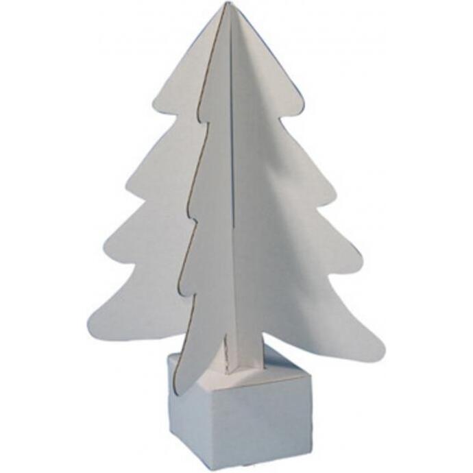Sapin carton cleopatre 24cm coloris blanc lot de 30