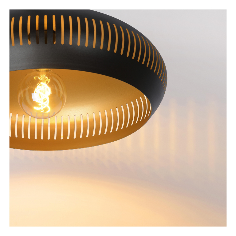 Lucide Rayco plafondlamp Ø45 zwart