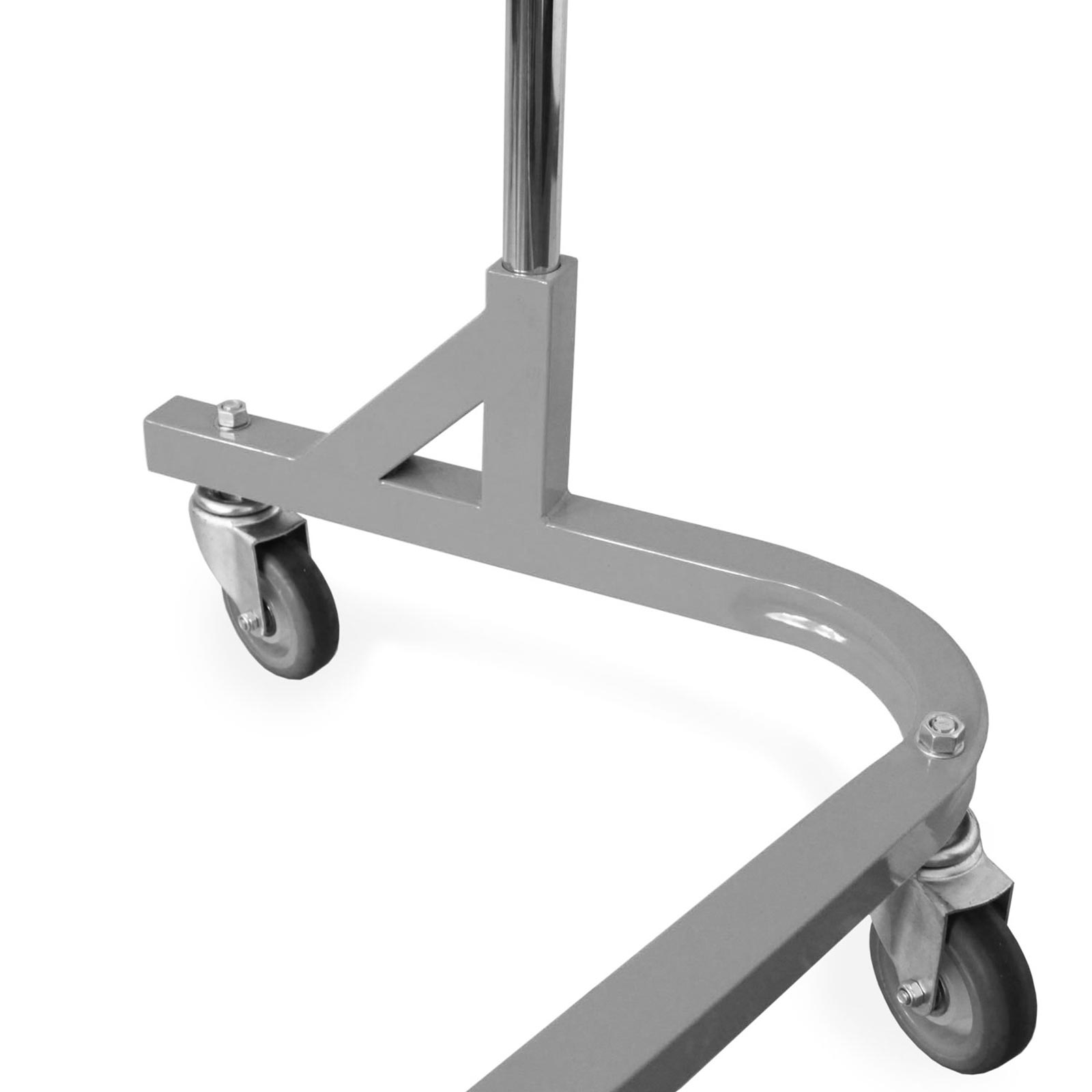 Schwerlast-Kleiderständer - Chrom glänzend - Z-Form