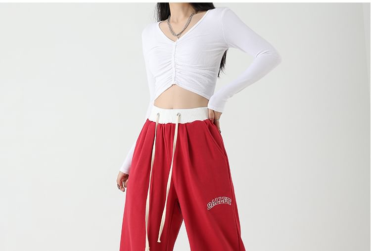 Amyway - Joggingbroek met trekkoord en tekst