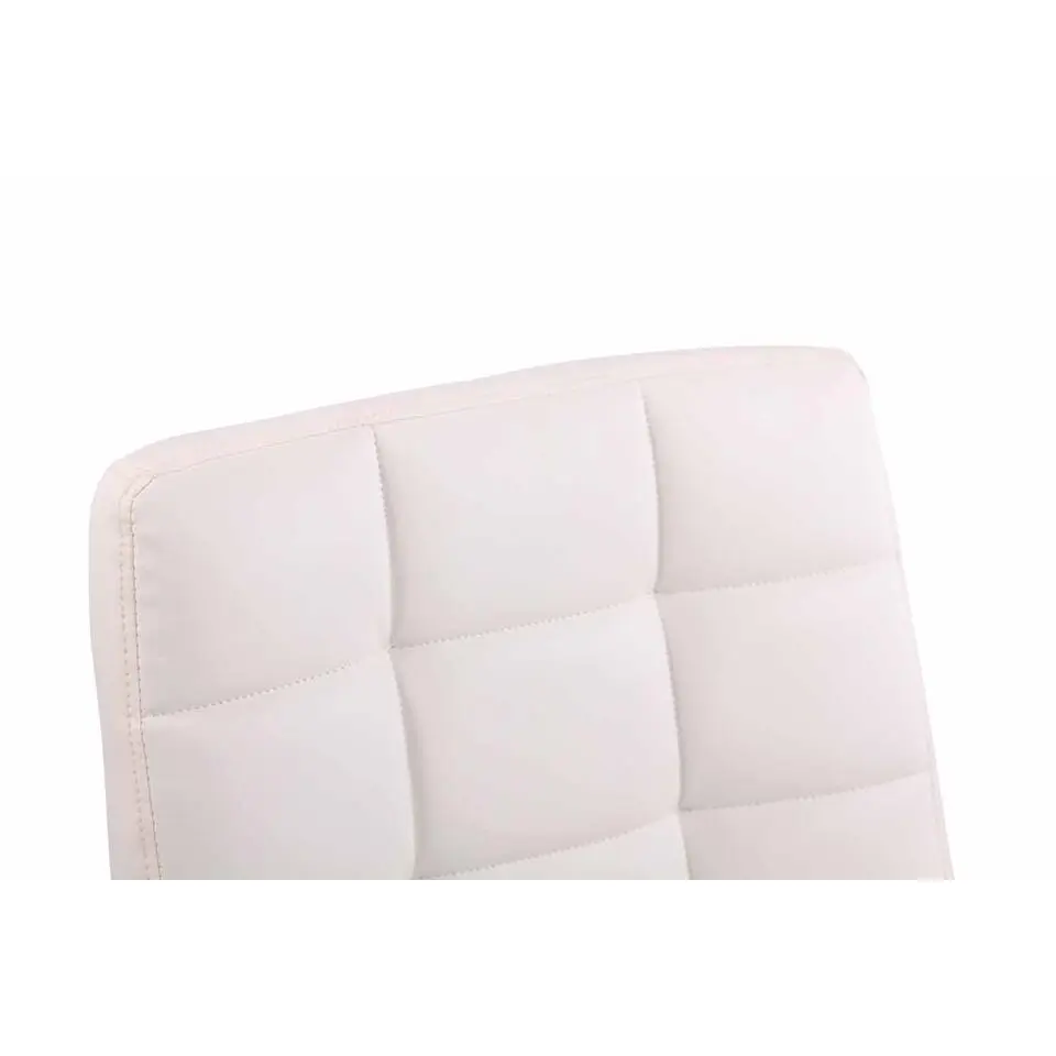 CLP Bureaustoel Deli chroom Frame - Kunstleer - wit