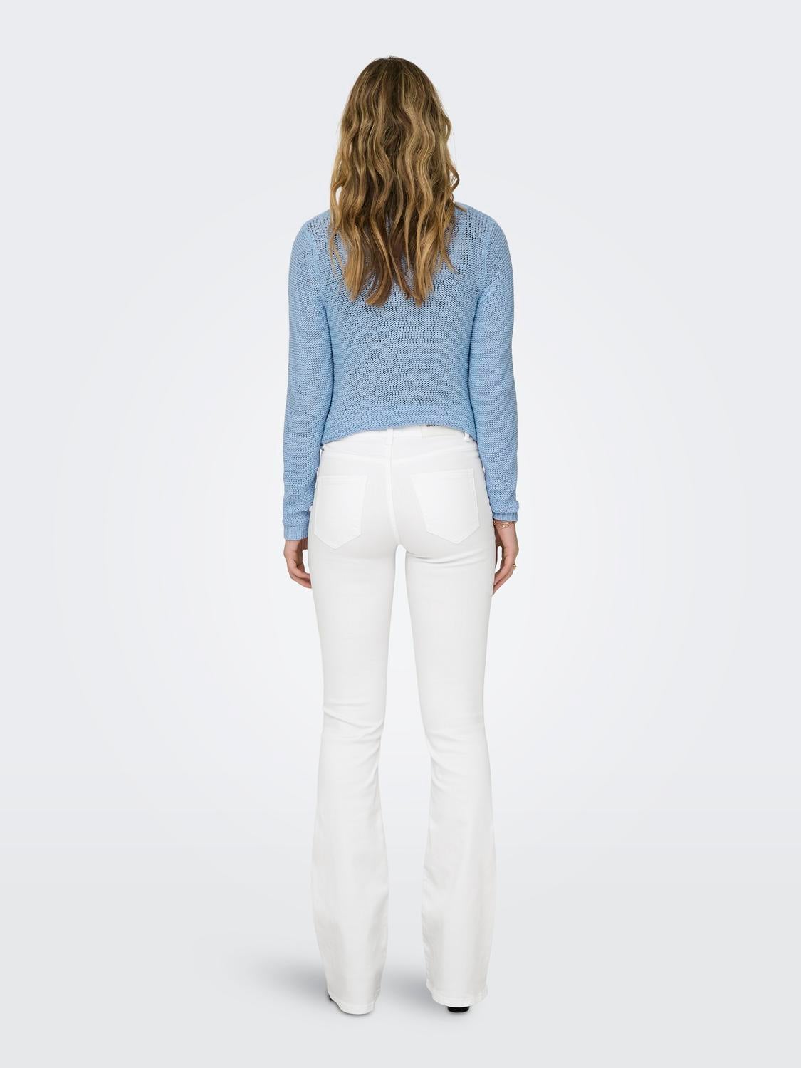 ONLBLUSH Mittlere Taille Ausgestellt Jeans White