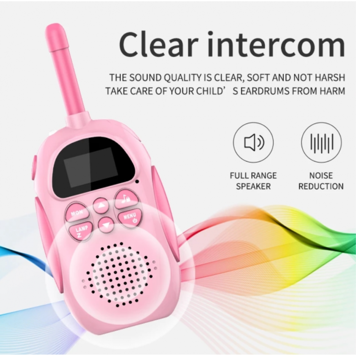 Smartek Walkie-Talkie sem fio recarregável, alcance de até 3 km (pacote com 2)