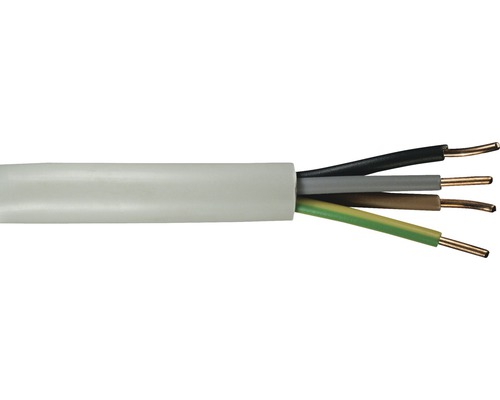 Ommantelde kabel NYM-J 4x1,5 mm² 10 m grijs