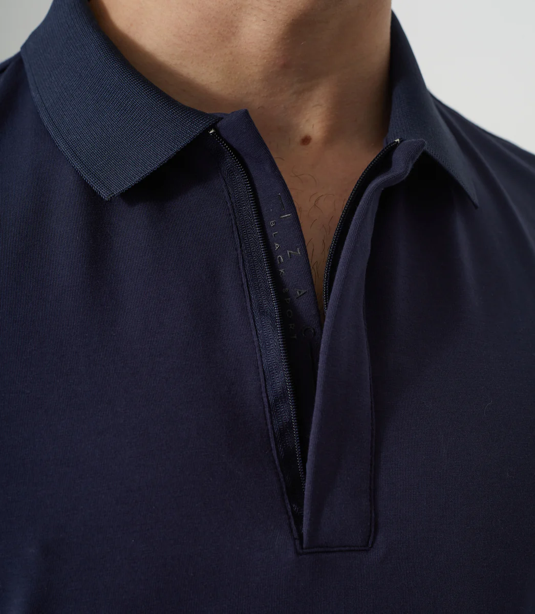 Polo manches longues marine 