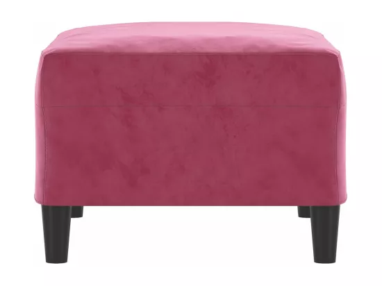 Repose-pied Rouge bordeaux 70x55x41 cm Velours