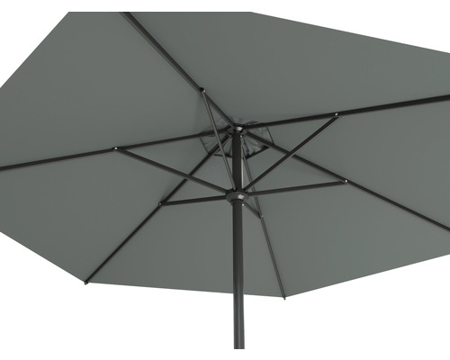 Soluna Cessy middenstokparasol, Ø 300 cm, polyester (PES), donkergrijs