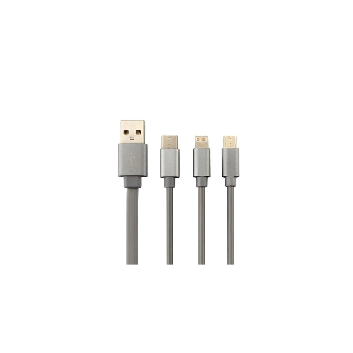 3i1 Ladekabel  Apple / Samsung / Huawei / Sony Mobiltelefon - Uttrekkbar knutefri