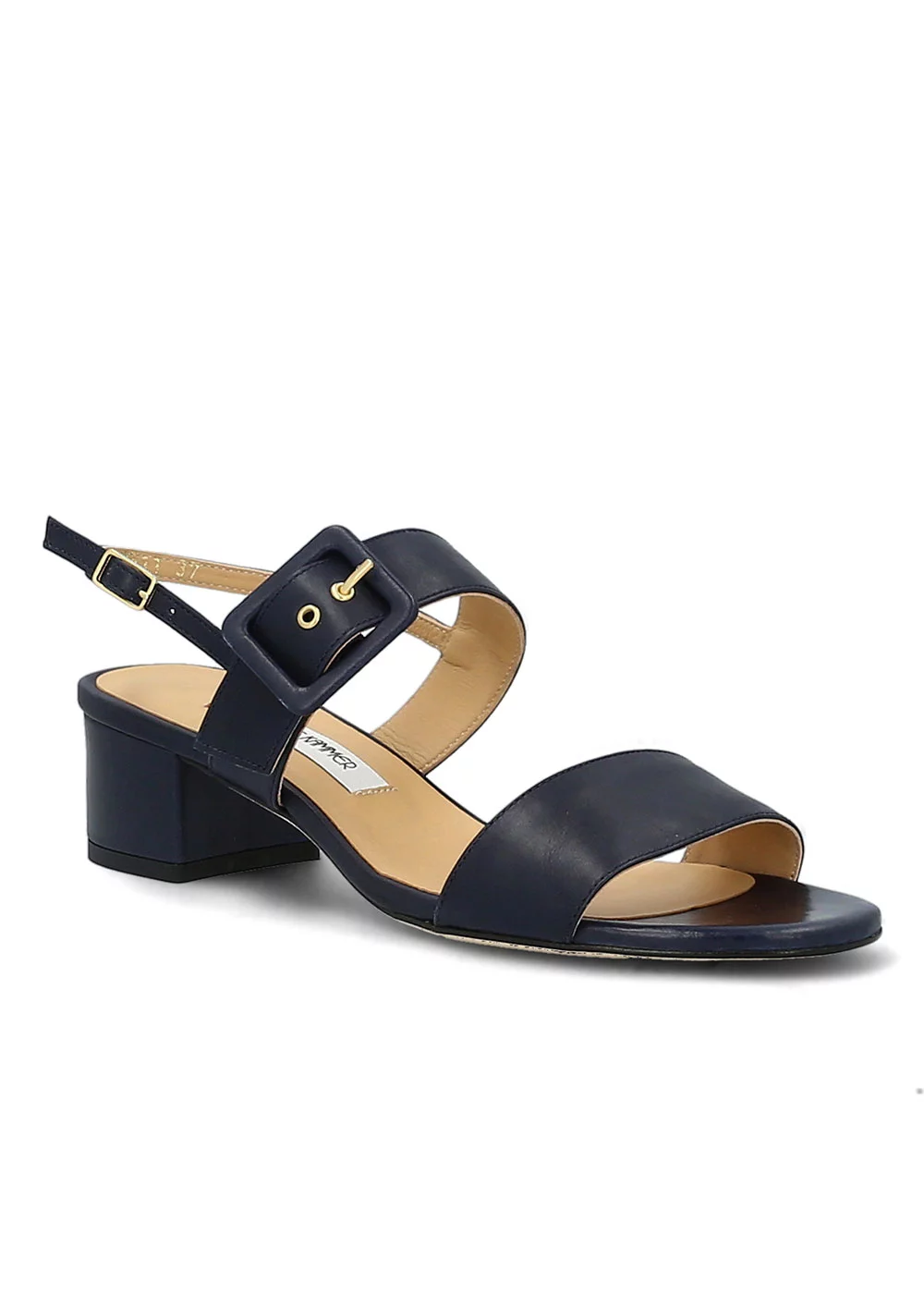 SANDALE NEWTON CUIR MARINE