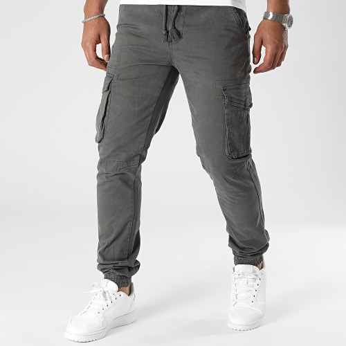 Lot De 2 Pantalons Cargo Gris Anthracite Camel