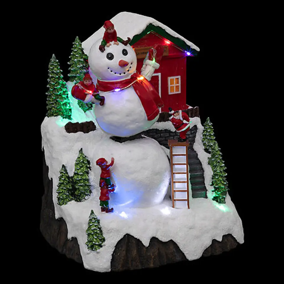 Feeric Christmas Kerstdorp - huis- met beweging en licht - 26 cm