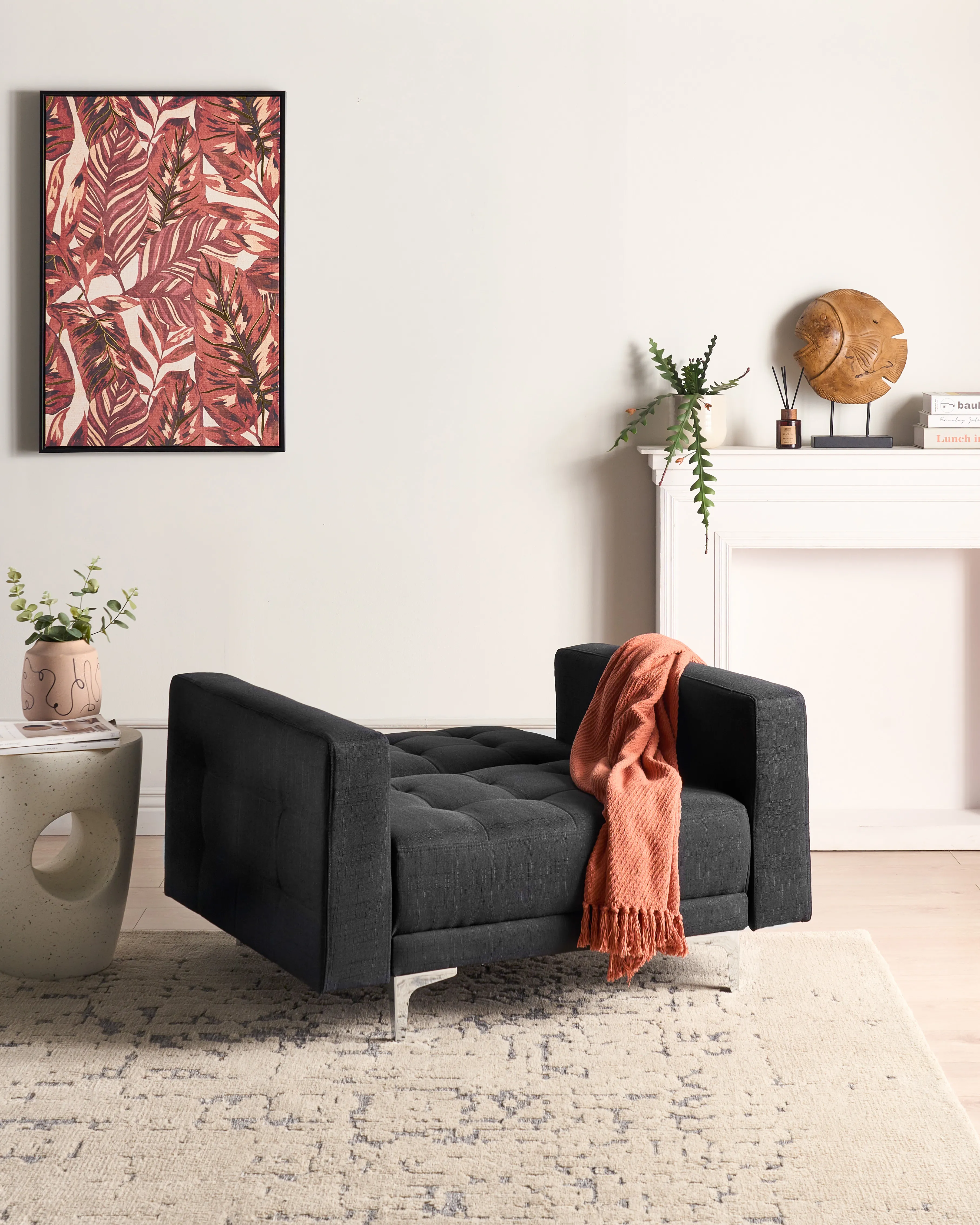 Fauteuil ABERDEEN Stof Grafietgrijs