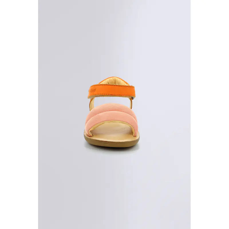 Kickpuff up Rose orange SANDALES Cuir Fille